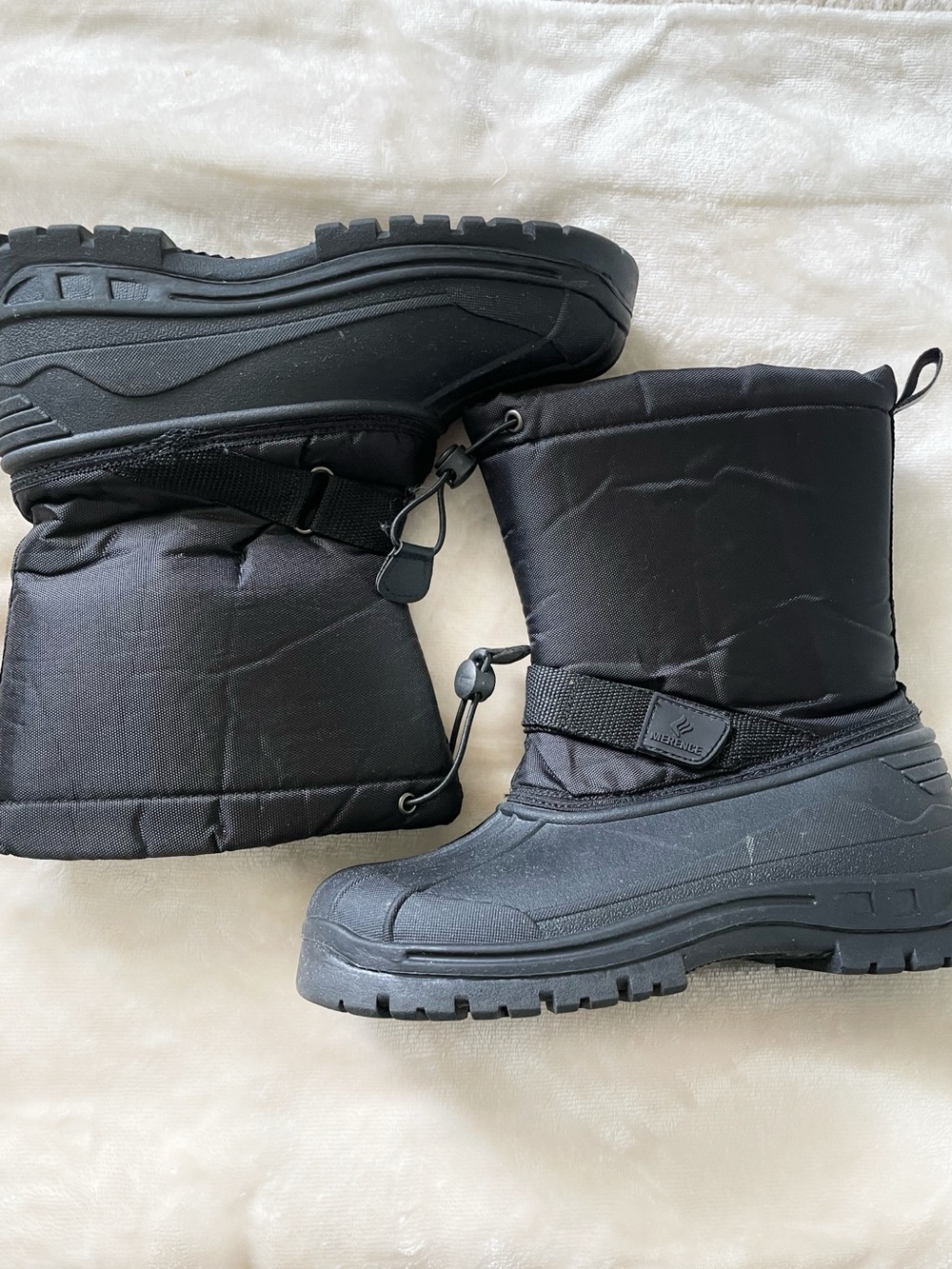 MERENCE Black Fleece Lined Snow Boots 7.5